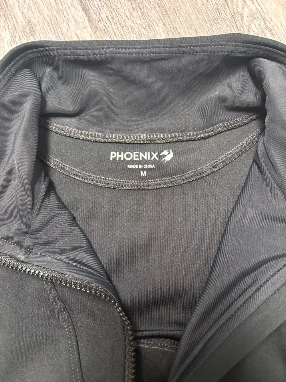 Phoenix Malibu One Piece Swimsuit Womens Black Long Sleeve Zip Front Medium NWT